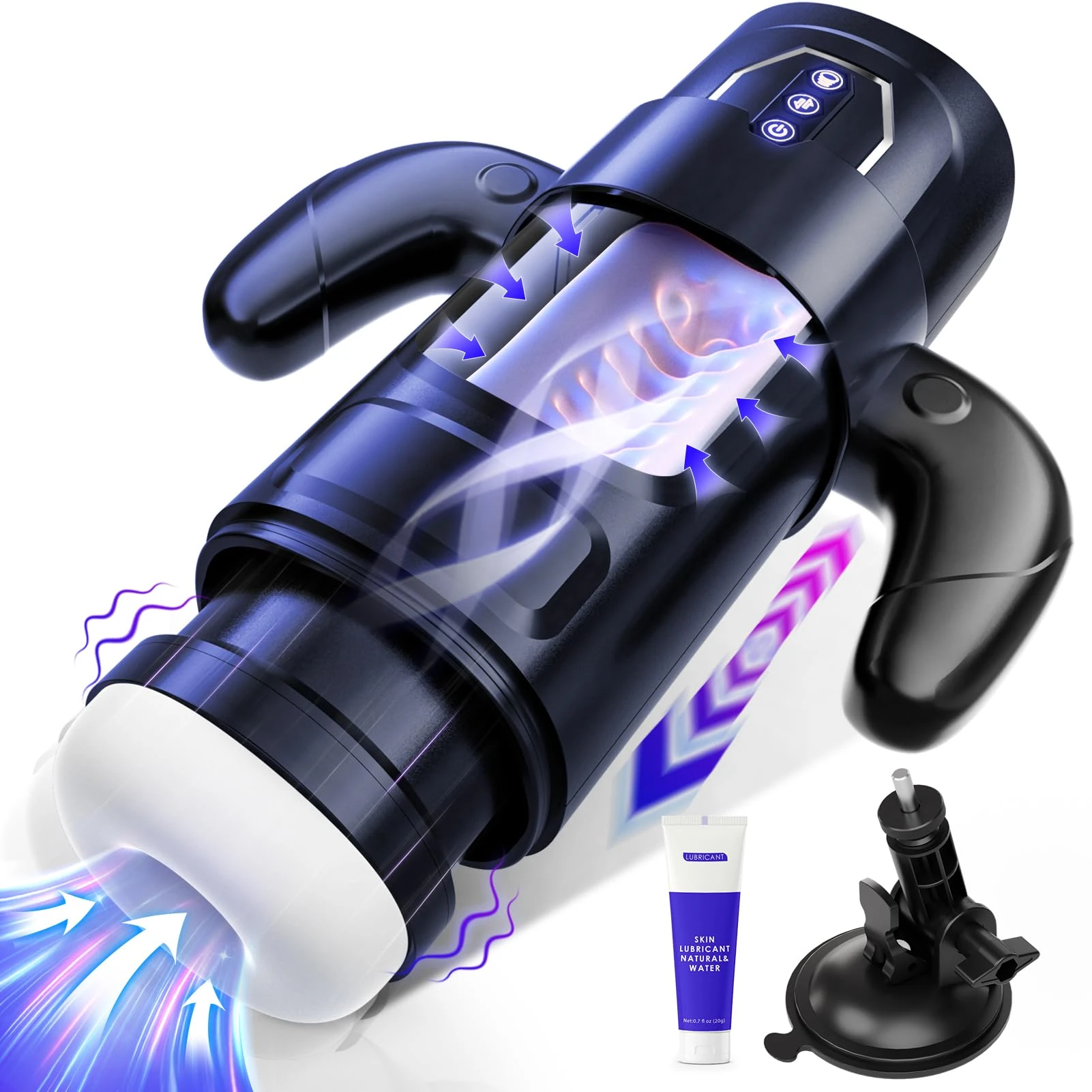 Male Masturbator Sex Toys for Men, Deluxe 6In1 Accelerate Boost Thrusting Sucking Vibrating 9*6*3 Modes 300g Sleeve Strong Suction Cup Sex Toys for Man Blowjob Fleshlight Adult Toys Mens Doll Stroker