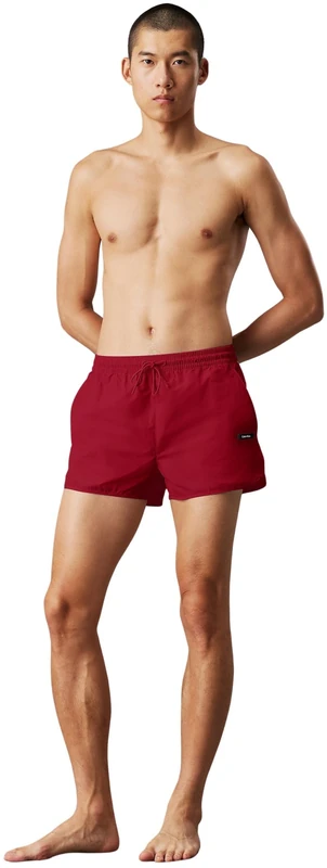 Calvin Klein Men’s Runner Quick Dry Swim Shorts, Red (Quaint Berry), L