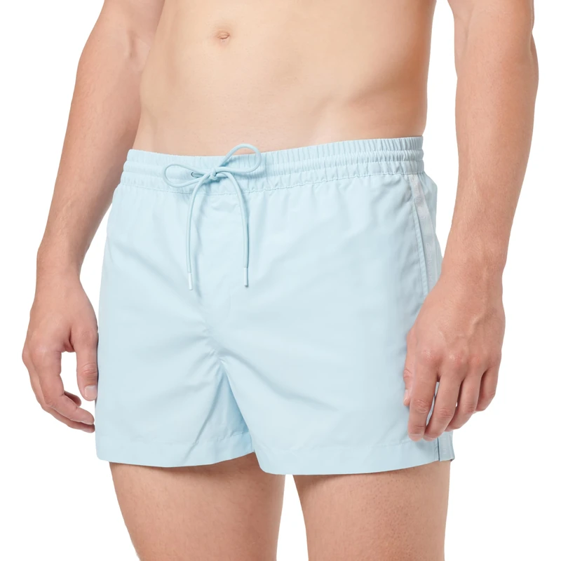 Calvin Klein Men's Short Drawstring LV00N61108 Boardshorts, Blue (Skim Blue), S