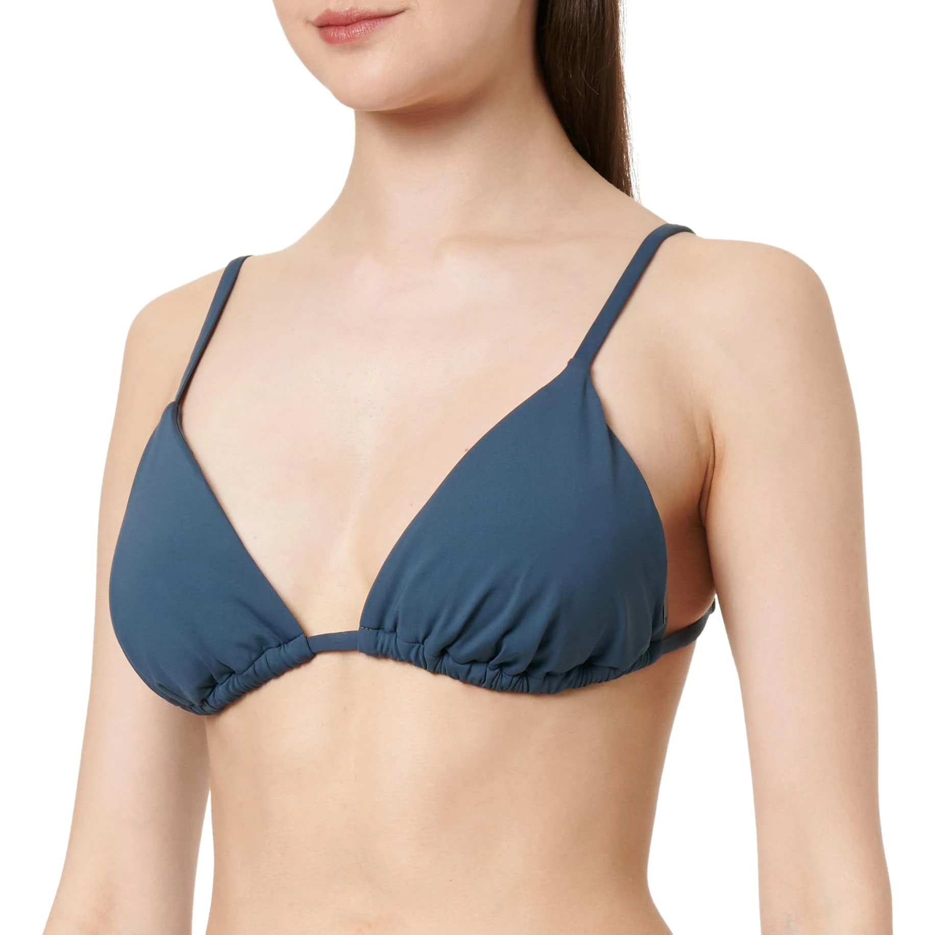 Calvin Klein Women’s Triangle Bikini Top with Removable Padding, Blue (Ink), M