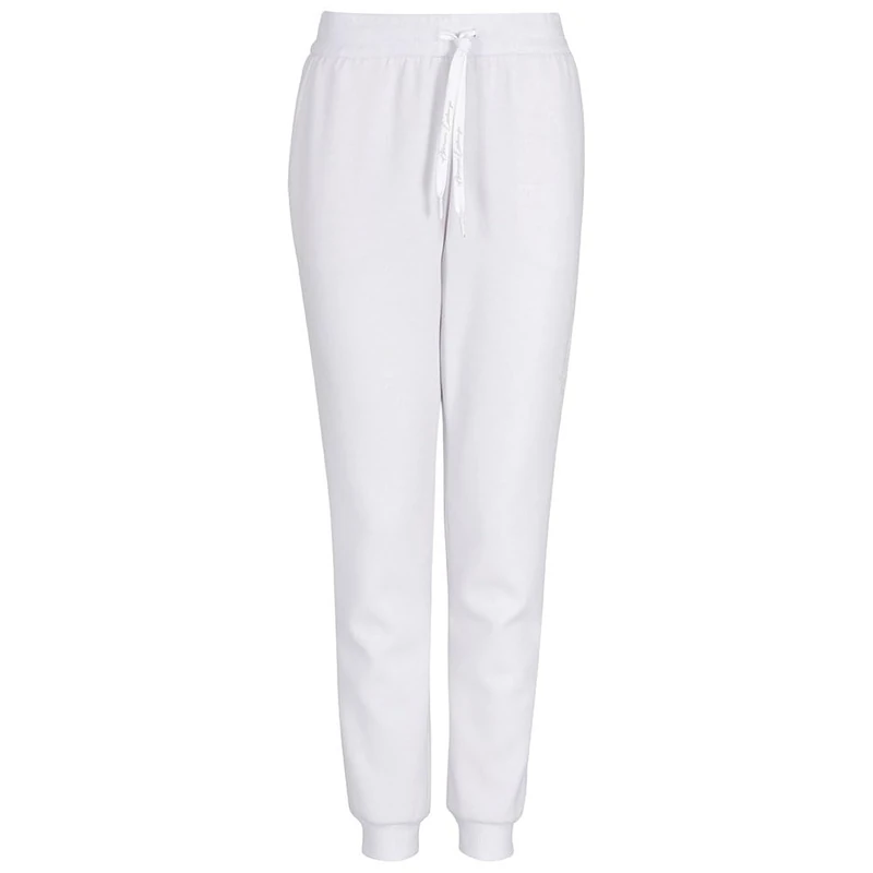 Armani Exchange Women's Essential, Logo Signature, Shiny Logo on Drawstring, Sweatpants, White, XS, White (Optic White), XS