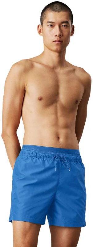 Calvin Klein Men’s Medium Double Drawstring Swim Shorts, Blue (Patch of Blue), XL