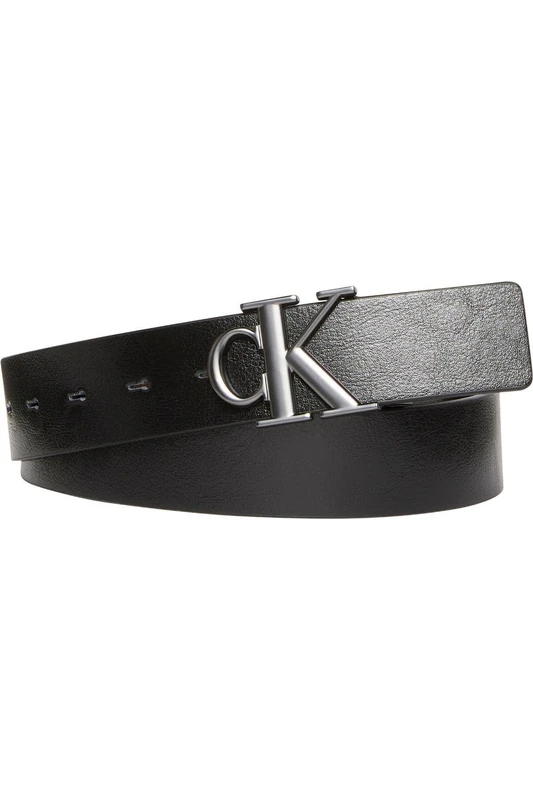 Calvin Klein Jeans Men's MNGRM PLQ BCKL 35MM LV04G7026G Belts, Multi (Black/Delicioso/Matte Gunmetal), 100