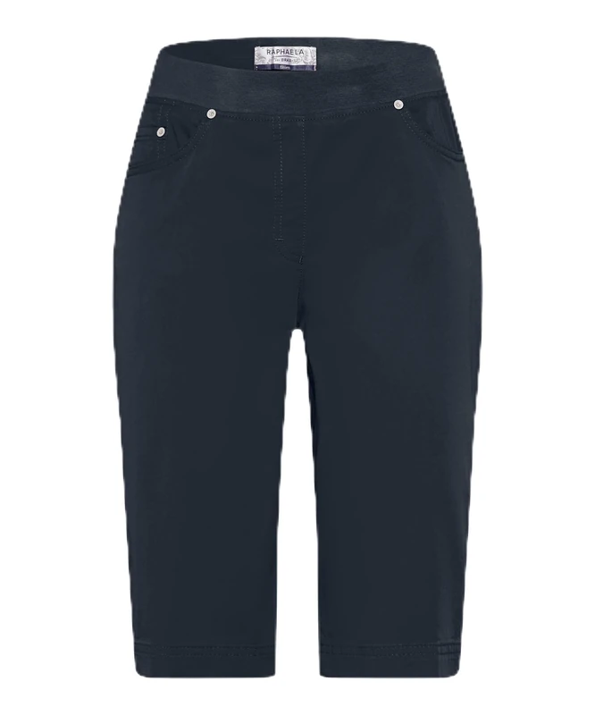 Raphaela by Brax Pamina Bermuda Super Light Cotton Bermuda Shorts, 22 Navy, 27W x 32L