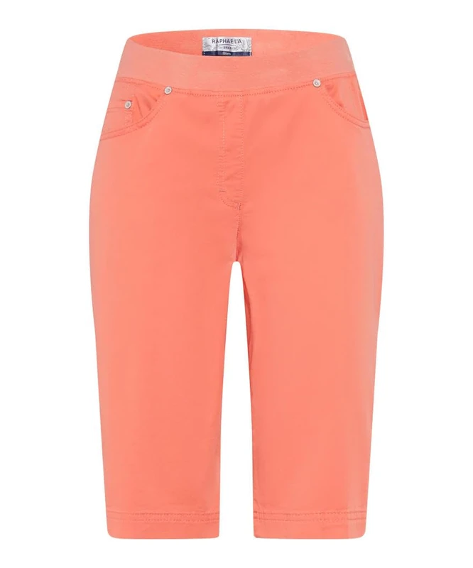 Raphaela by Brax Pamina Bermuda Super Light Cotton Bermuda Shorts, 42 Living Coral, 29W x 32L