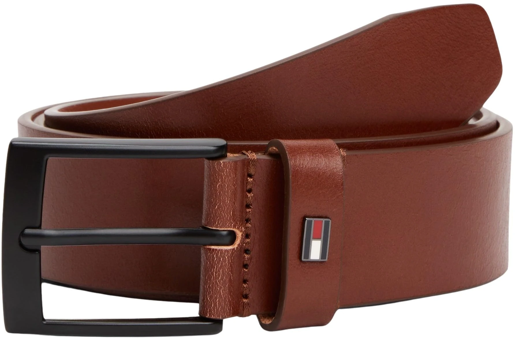 Tommy Hilfiger Men’s 3.5 cm Adan Leather Belt, Brown (Winter Cognac), 53.2 inches