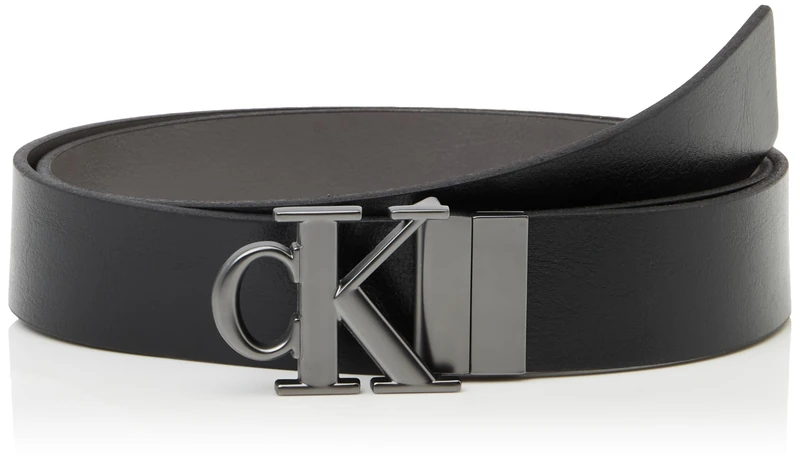 Calvin Klein Jeans Men's MNGRM PLQ BCKL 35MM LV04G7026G Belts, Grey (Black/Granite Gray/Matte Gunmetal), 90