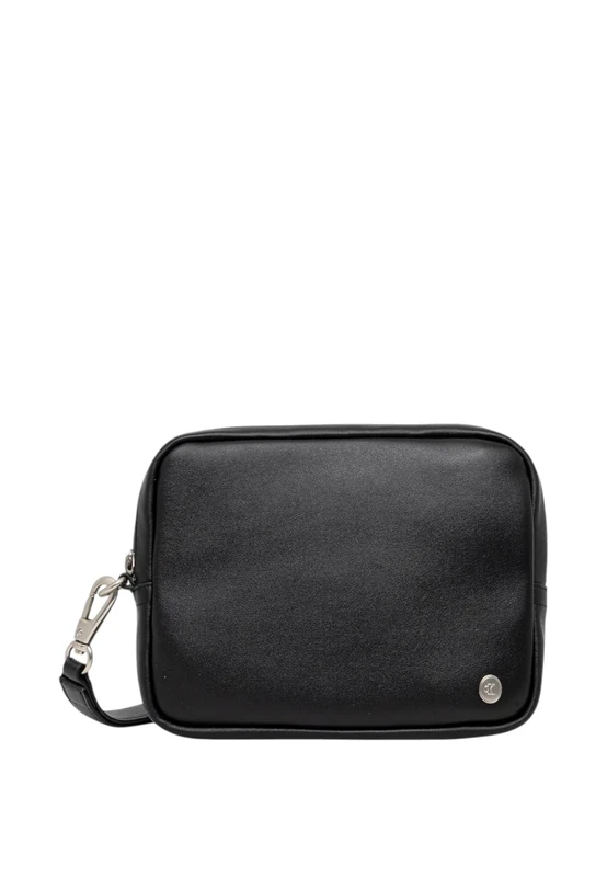 Calvin Klein Men’s Metal Hardware Washbag with Carry Loop, Black (Black), One Size - Image 1