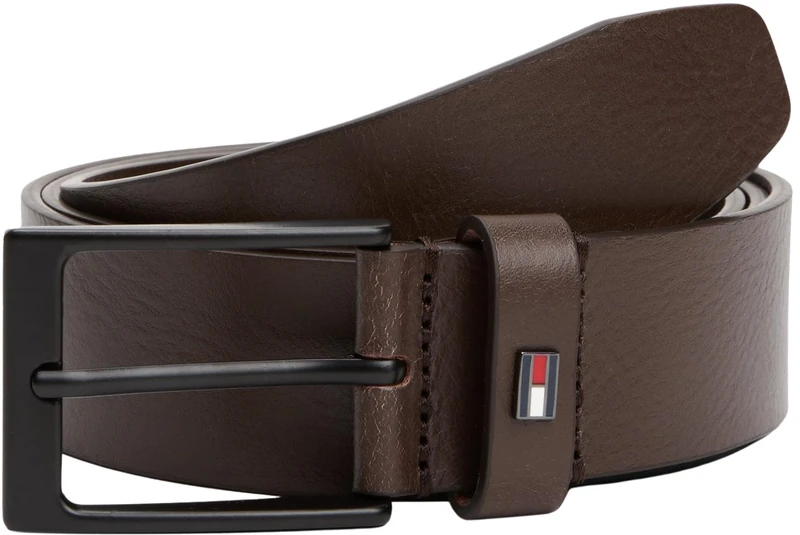 Tommy Hilfiger Men’s 3.5 cm Layton Leather Belt, Brown (Testa Di Moro), 35.4 inches