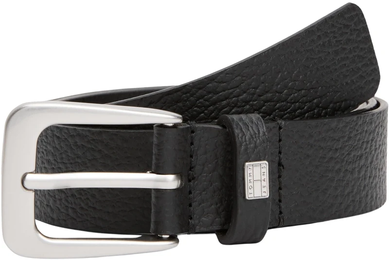Tommy Jeans Women’s 3.0 cm Heritage Leather Belt, Black (Black), 80 cm