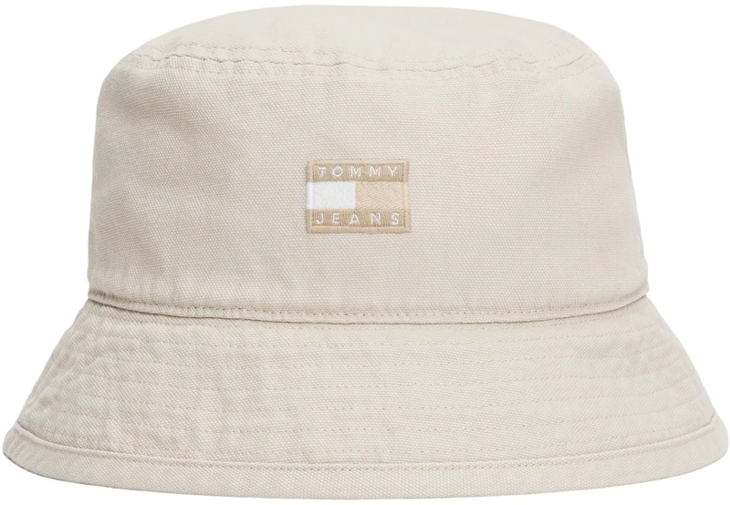 Tommy Jeans Women's TJW Heritage Canvas Bucket HAT AW0AW17581 Bucket Hat, Beige (Newsprint), OS - Image 1