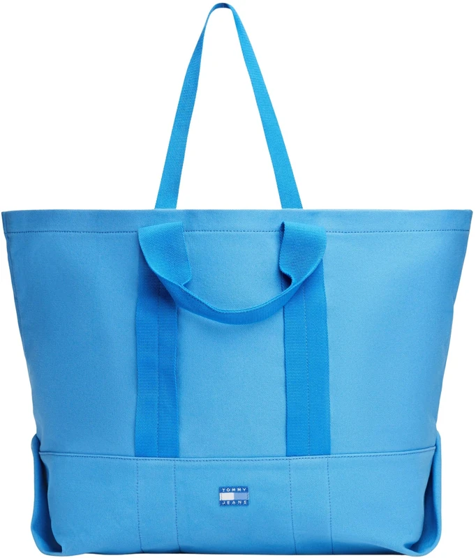 Tommy Jeans Women’s Large Edition Canvas Tote Bag, Blue (Copenhagen Blue), One Size - Image 1