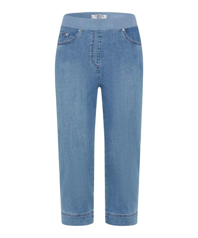 Raphaela by Brax Pamina Capri Light Denim Capri, 28 Bleachedslightly Used, 31W x 32L