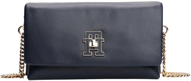 Tommy Hilfiger Women’s Modern Mini Crossbody Bag with Chain, Blue (Space Blue), One Size