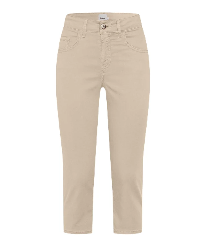 BRAX Women's Style.Shakira C Free to Move Capri Jeans, 55 Soft Greige, 38W x 30L