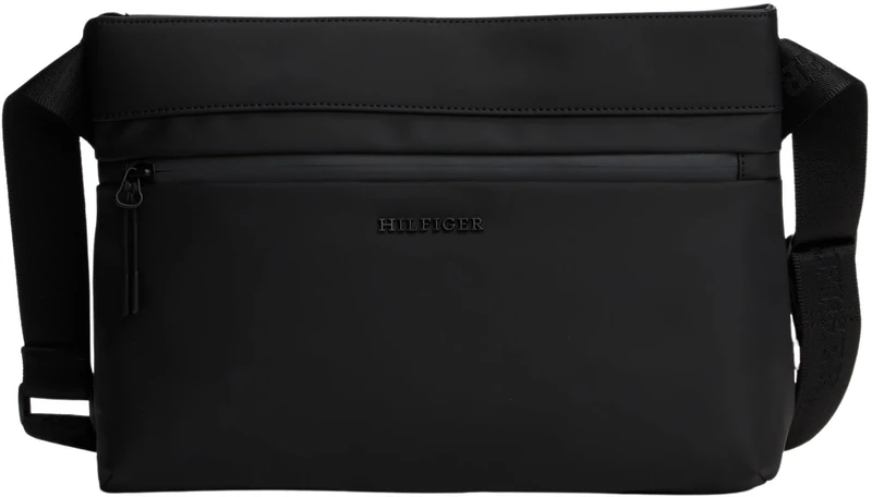 Tommy Hilfiger Men’s Medium Messenger Bag, Black (Black), One Size