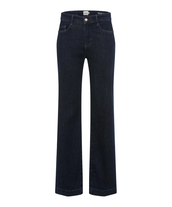 BRAX Women's Style.Maine Magic Denim Wide Leg Jeans, 22 Clean Dark Blue, 26W x 30L