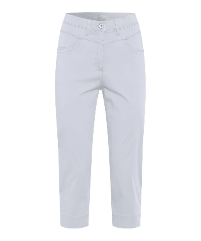 Raphaela by Brax Women's Laura New Capri Super Light Cotton Trouser, 99 White, 40W x 30L