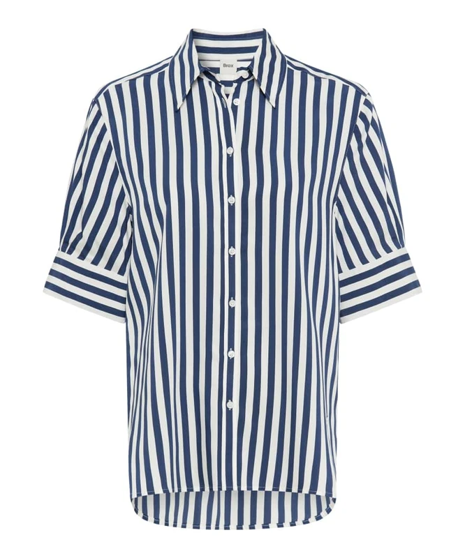 BRAX Women's Style.villy Viscose Stripe Blouse, 22 Navy, 12 - Image 1