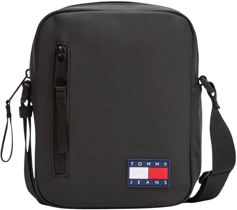 Tommy Jeans Men’s Elevated Reporter Bag with Logo, Black (Black), One Size