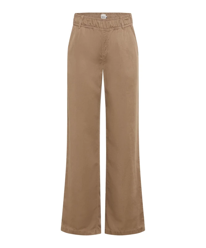 BRAX Women's Style.Maine Fluid Tencel Wide Leg Trouser, 53 Taupe, 34W x 32L