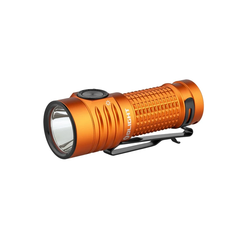 OLIGHT BatonTurbo 510 Meters Long-Range Pocket EDC Torch 1,000 Lumens Powered by Rechargeable Battery or Optional Power Sources Small LED Flashlight for Outdoors, Indoors and Emergency (Orange)