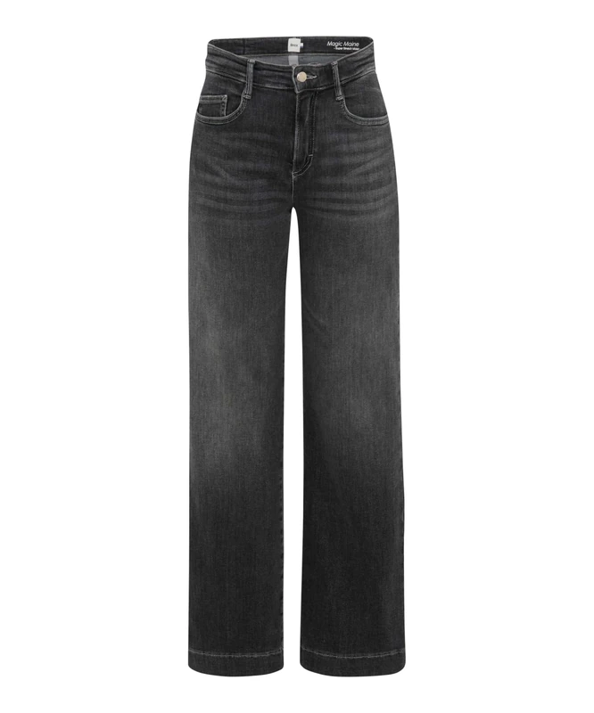 BRAX Feel Good Style Maine Women's Five Pocket Jeans Wide Leg, Used Grey, 36W x 32L - Image 1