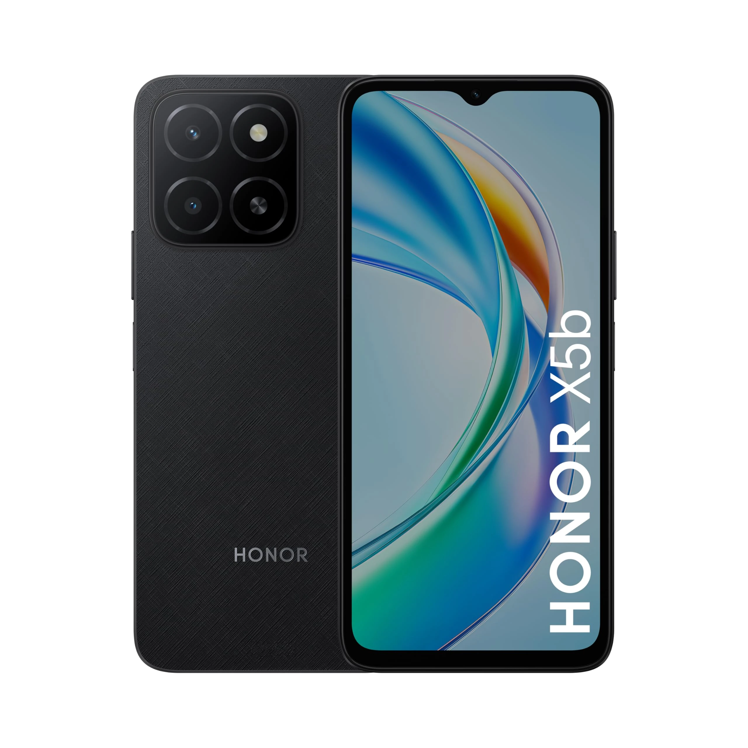 HONOR X5b Dual SIM 4G LTE Smartphone | 64GB ROM + 4GB RAM | 6.56" 90Hz Display | 5200mAh Battery | 13MP Camera | Android 14 | Global Version | Face & Fingerprint Unlock (Midnight Black)