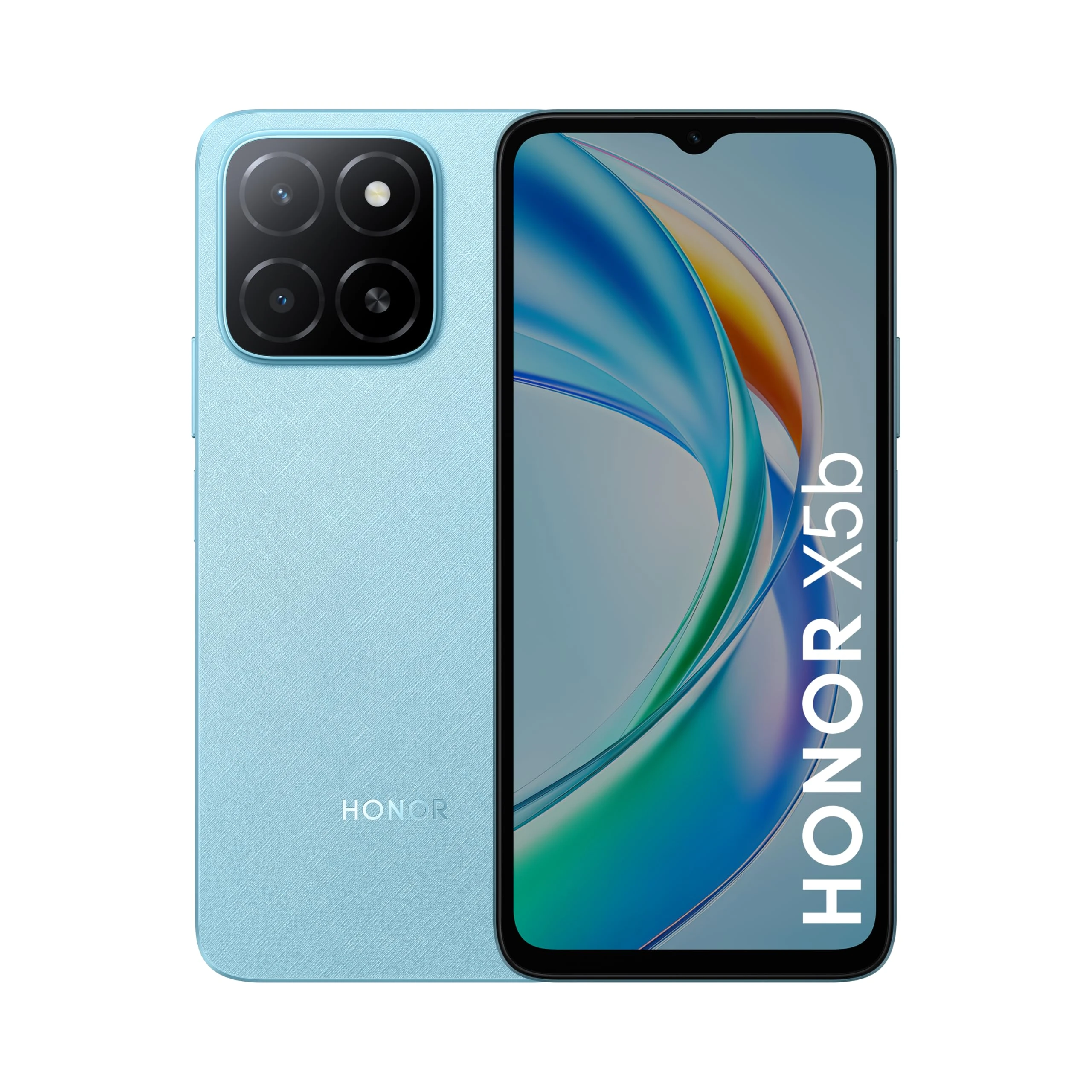 HONOR X5b Dual SIM 4G LTE Smartphone | 64GB ROM + 4GB RAM | 6.56" 90Hz Display | 5200mAh Battery | 13MP Camera | Android 14 | Global Version | Face & Fingerprint Unlock (Ocean Blue)