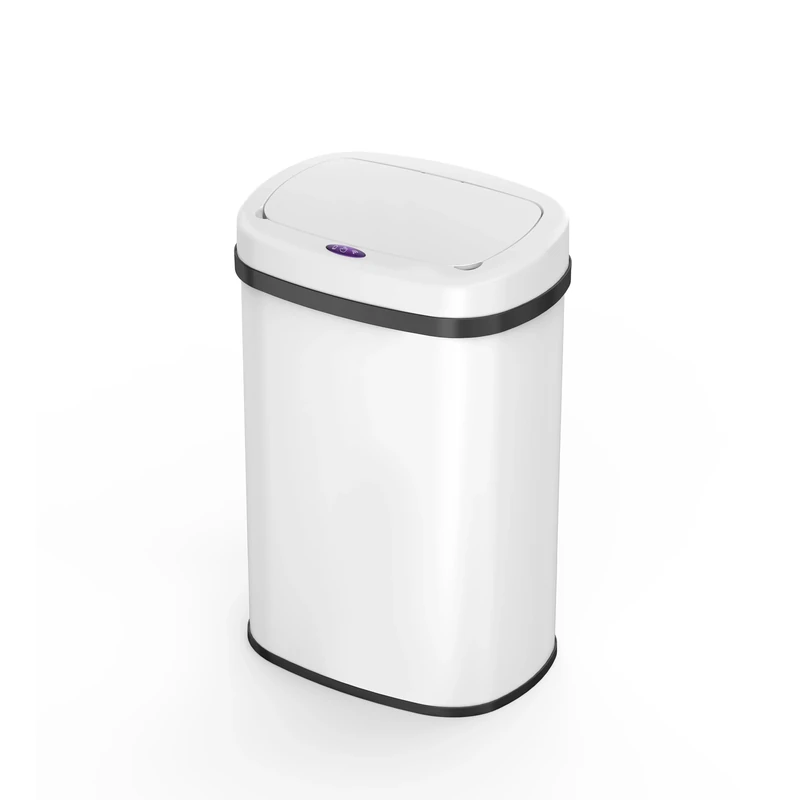 Majestic White Automatic Kitchen Bin 58L Large Capacity Stainless Steel with Strapping