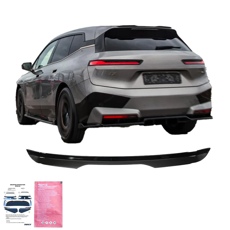 Oneway Roof Spoiler (Cap) compatible with BMW iX M-Pack i20 2021- - Gloss black