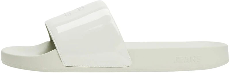 Tommy Jeans Women's Flag Beach Slides with Logo, Green (Misty Sage), 5