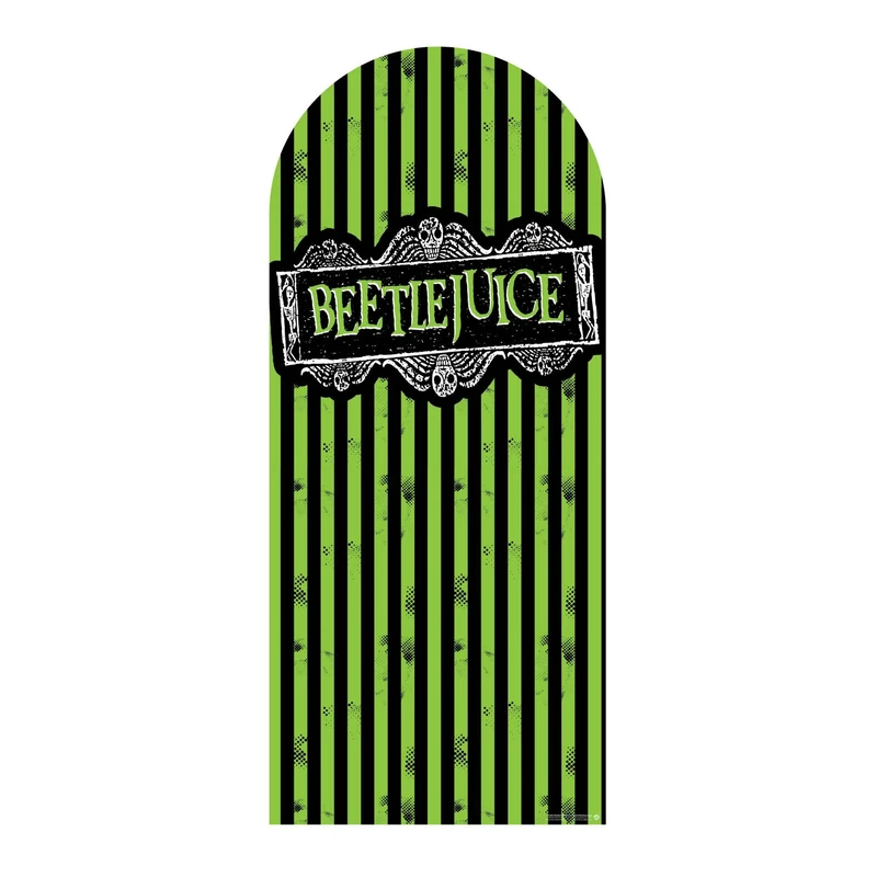 Star Cutouts SC4661 Beetlejuice 1988 Green Backdrop – 185cm Cardboard Cutout for Themed Parties & Movie Decorations