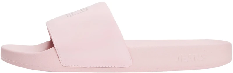 Tommy Jeans Women's Flag Beach Slides with Logo, Multicolor (Misty Pink), 6.5