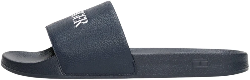 Tommy Hilfiger Men’s Print Tumble Slides with Logo, Blue (Desert Sky), 6.5