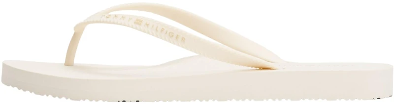 Tommy Hilfiger Women’s Beach Flip Flops, Off-White (Ivory Petal), 3.5