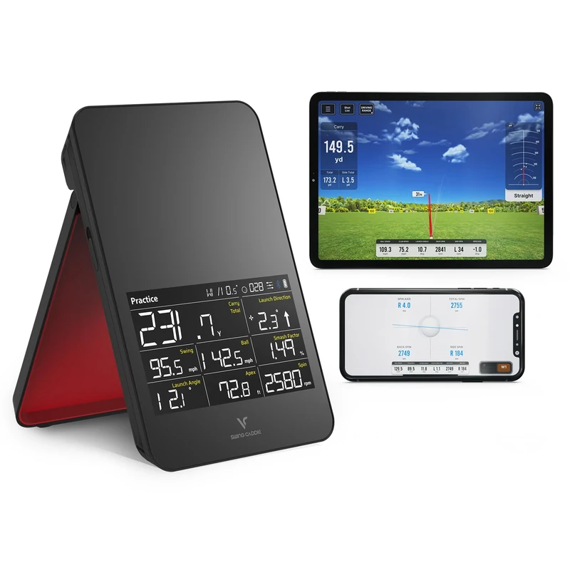 Voice Caddie Unisex Sc4 Pro & Golf Simulator And Launch Monitor, Black