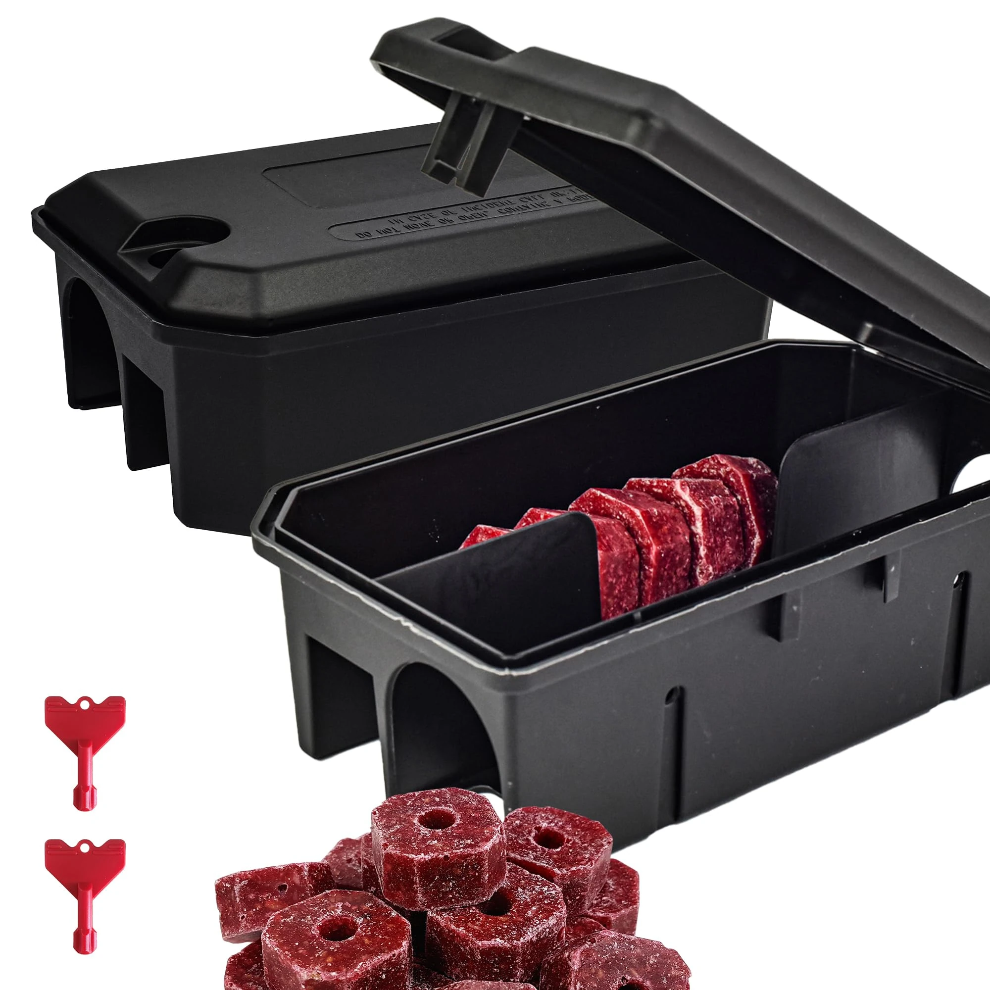 ROSHIELD - 2X PRE-BAITED Anti Rat Solution Kit | Pre Bait Boxes | indoor/Outdoor Fast & Safe Infestation Control | Rat Poisoning Super Strength | Rodent Poisoning | READY -TO USE, 2 Pack