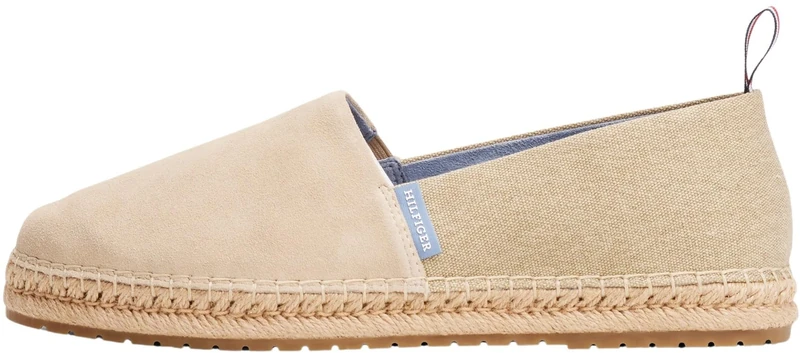 Tommy Hilfiger Men’s Flex Mix Suede Espadrilles, Beige (Sandalwood), 9