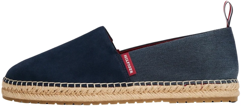 Tommy Hilfiger Men’s Flex Mix Suede Espadrilles, Blue (Desert Sky), 10