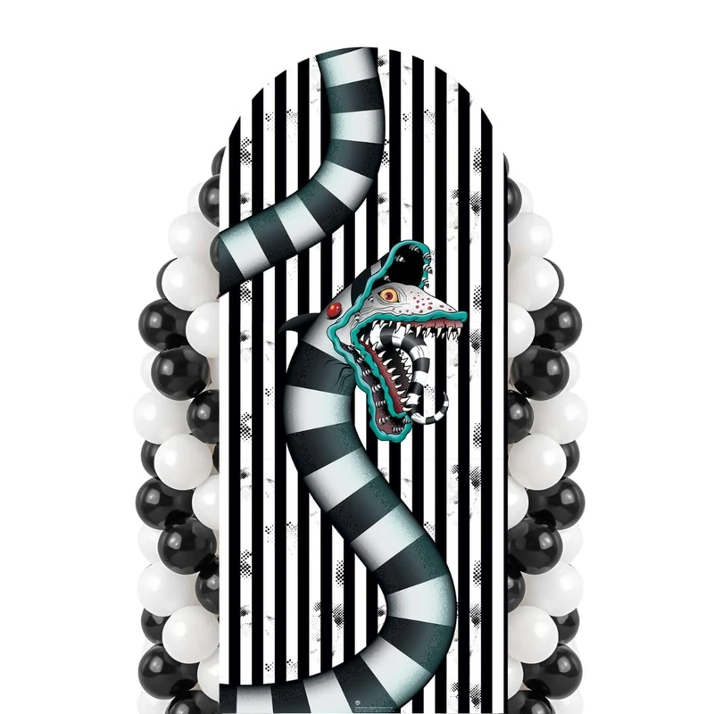 Star Cutouts SC4660 Beetlejuice 1988 Sandworm White Backdrop – 185cm Cardboard Cutout for Halloween, Parties & Movie Fans