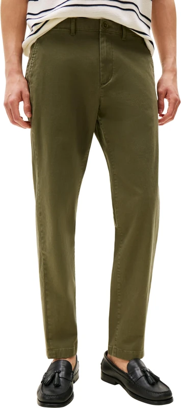 Tommy Hilfiger Men’s Core Harlem Essential Twill Relaxed Fit Chinos, Green (Dark Greenery), 32W/34L