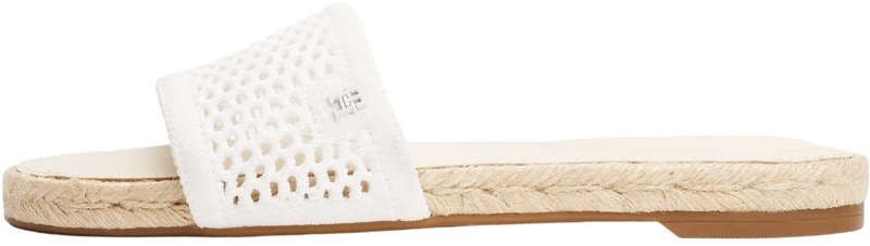 Tommy Hilfiger Women’s Knit Mesh Espadrilles, White (Ecru), 7