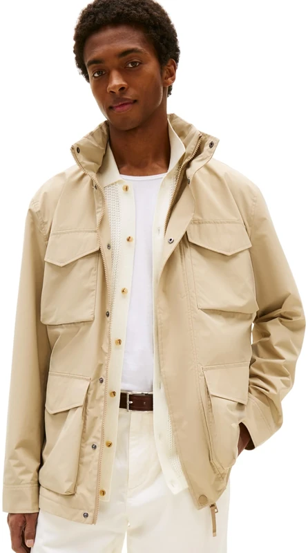 Tommy Hilfiger Men’s Packaway Field Transitional Jacket with Chest Pockets, Beige (Sandalwood), L