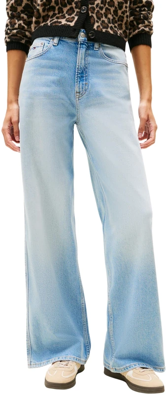 Tommy Jeans Womens Claire Hr Wd Bi0112 Co Dw0dw20583 Loose, Denim (Denim Light), 34W / 30L UK