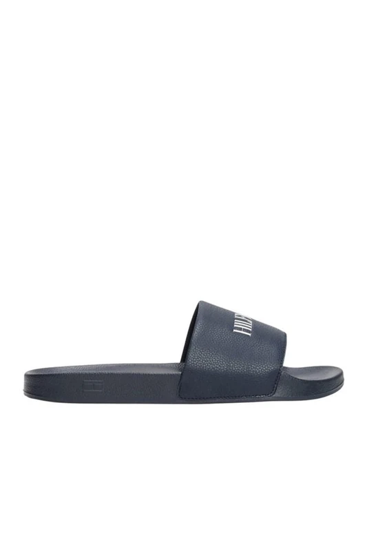 Tommy Hilfiger Men’s Print Tumble Slides with Logo, Blue (Desert Sky), 7