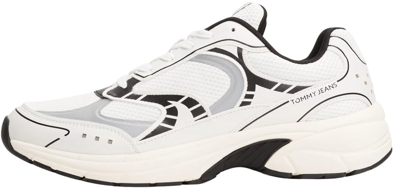 Tommy Jeans Men’s Archive ‘25 Sporty Runner Trainers, Black (Black), 7