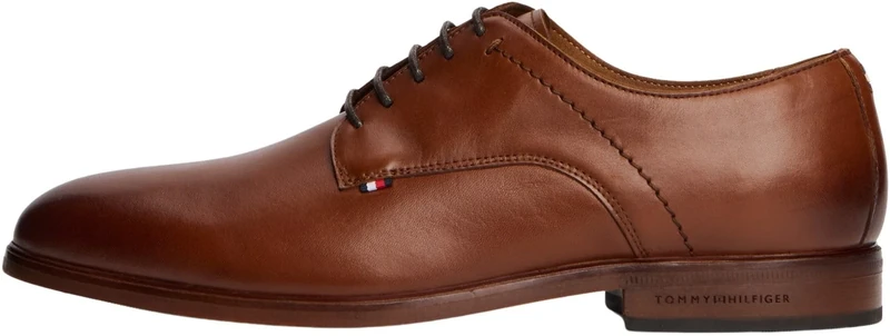 Tommy Hilfiger Men’s Tunit Leather Derby Shoes, Black (Black), 6.5