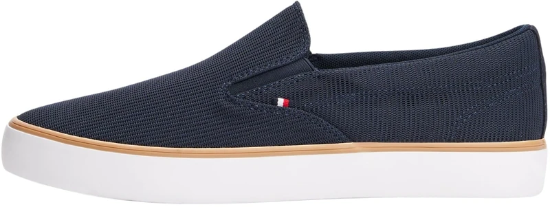 Tommy Hilfiger Men’s Core Slip-On Vulcanised Trainers, Blue (Desert Sky), 10.5