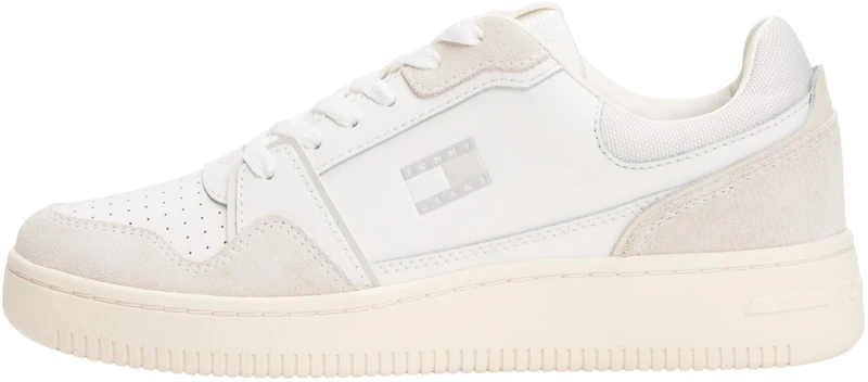 Tommy Jeans Women's Tjw Retro Basket Sneaker En0En02818 Low Top, White (Ecru/Stratus Grey), 6 UK